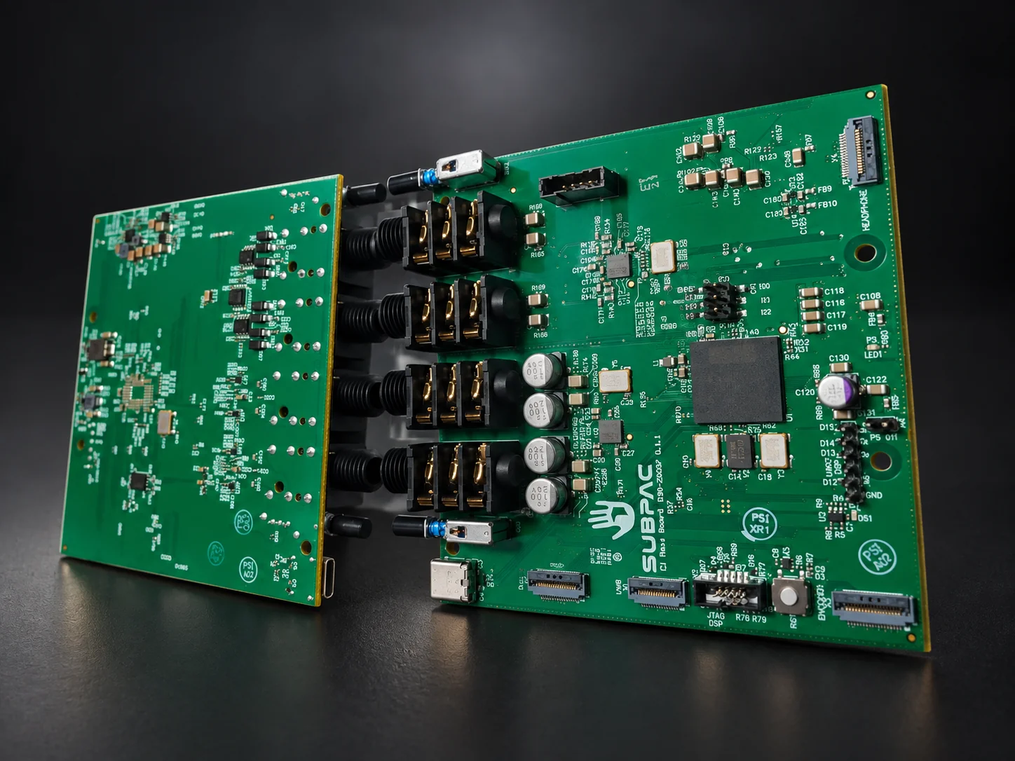High-end audio DSP system PCBs based on Analog Devices SHARC processor with multichannel audio I/O